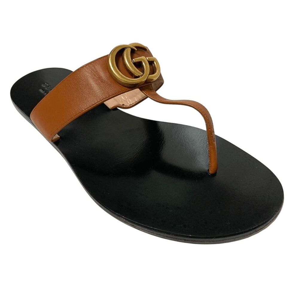 Gucci Brown and Black Sandals
